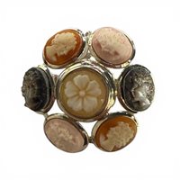 Broche Mandile 1922 Femme Cammei  in Argent Conchiglia 2MSPCM44